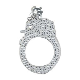 Ouch! by shots Heavy-Duty Diamond Handcuffs - Silver (8714273031112)