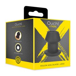 Ouch! by shots Hollow Anal Dilator - Large - Black (8714273014870)