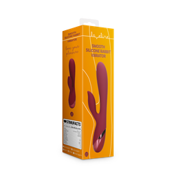 Loveline by shots Zachte Siliconen Konijn Vibrator - Donker Kers (8714273051486)