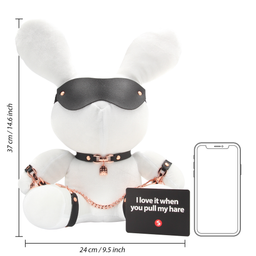 S-line by shots Konijn Bondage - Velours - Groot - Wit (8714273055590)