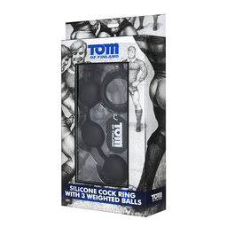 Xr brands Siliconen Cockring met 3 Gewogen Ballen (848518019325)