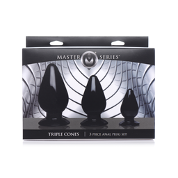Xr brands Driehoeksconussen - Anale Plug Set - 3 Stuks (848518037596)