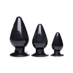 Xr brands Driehoeksconussen - Anale Plug Set - 3 Stuks (848518037596)