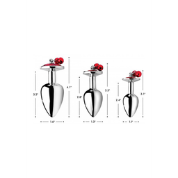 Xr brands Rode Edelsteen - Butt Plug Set met Belletjes (848518042910)