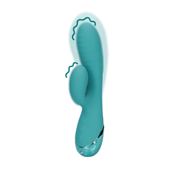 Loveline by shots Opblaasbare Konijnen Vibrator - Pauwblauw (8714273048950)