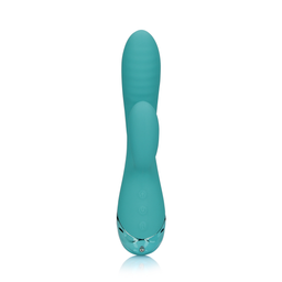 Loveline by shots Opblaasbare Konijnen Vibrator - Pauwblauw (8714273048950)