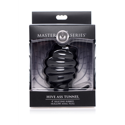 Xr brands Hive Ass Tunnel - Siliconen Geribbelde Holle Anale Plug - Groot (848518032881)