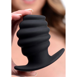 Xr brands Hive Ass Tunnel - Siliconen Geribbelde Holle Anale Plug - Groot (848518032881)