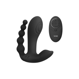 Vive by shots Kata - Pulse Wave  Vibrerende Dubbele Penetratie Vibrator - Zwart (7423522538548)