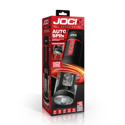 Curve toys Auto Spin - Draaien en Duwen Masturbator - Transparant/Zwart (653078944969)