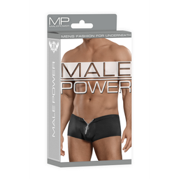 Male power Shorts met rits - S/M - Zwart (845830048675)