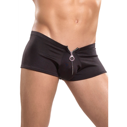 Male power Shorts met rits - S/M - Zwart (845830048675)