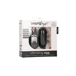 Shots toys by shots Vibrerende Ei met 10 Snelheden en Afstandsbediening - L - Zwart (8714273053503)