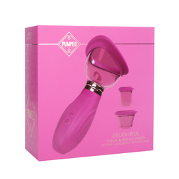 Pumped by shots Heerlijke - Oplaadbare Vulva en Borst Pomp - Roze (8714273055323)