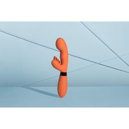 Loveline by shots Siliconen Rabbit Vibrator met Geribbelde Clitorale Stimulator - Glazed Carrots (8714273048936)