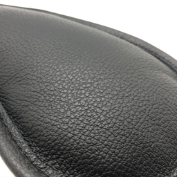 Red leather Blind Up - Gevoerde Leren Oogmasker - Zwart (3701019810891)