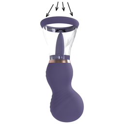 Pumped by shots Sensual - Oplaadbare Vulva en Borst Pomp - Paars (8714273054821)