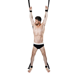 Ouch! by shots Over de Deur Bondage Kruis - Zwart (8714273051196)