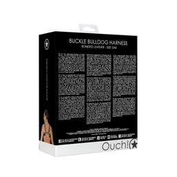 Ouch! by shots Leren Bulldog Harnas met Gespen - S/M (7423522519554)