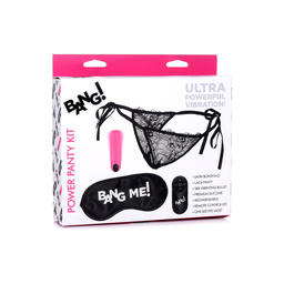 Xr brands Power Panty - Kantpanty, Bullet Vibrator en Blinddoek (848518039958)
