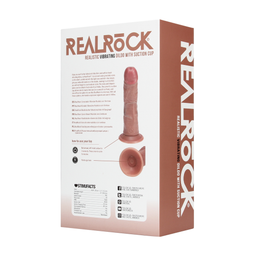Realrock by shots Vibrerende Reguliere Gebogen Cock - 6 / 15,5 cm - Tan (8714273041692)