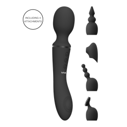 Vive by shots Nami - Pulse Wave  Vibrating Wand - Zwart (7423522539545)