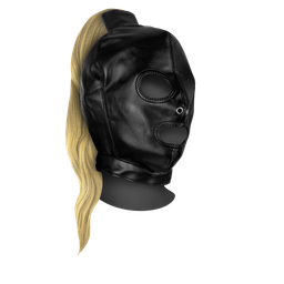 Ouch! by shots Mask met Blonde Ponytail - Zwart (8714273050984)
