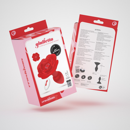 Crushious Giulietta - Draaibare Anale Rozenplug met Afstandsbediening - Rood (7403254158252)