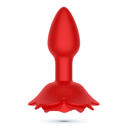 Crushious Giulietta - Draaibare Anale Rozenplug met Afstandsbediening - Rood (7403254158252)
