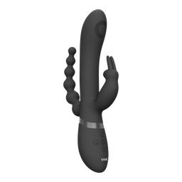 Vive by shots Rini - Pulse Wave  Vibrerende Dubbele Penetratie Rabbit - Zwart (7423522539521)
