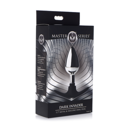 Xr brands Donkere Indringer - Metalen en Silicone Anale Plug - Medium (848518036131)