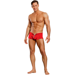 Male power Shorts met Rits - S/M - Rood (845830048699)