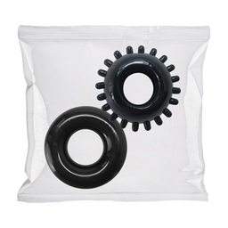 Doc johnson 2 Pack C-Ring Set - Bulk Refill 50 Stuks - Zwart (6768903847095)