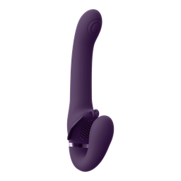 Vive by shots Satu - Pulse-Wave en Vibrerende Strapless Strapon - Paars (7423522538531)