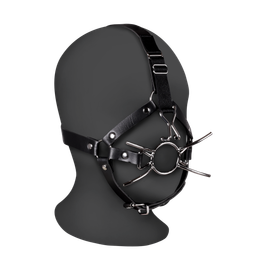 Ouch! by shots Hoofdharnas met Spider Gag en Neus Haken - Zwart (8714273051059)