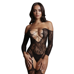 Le désir by shots Criss Cross Neck Bodystocking - One Size (8714273495549)