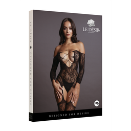 Le désir by shots Criss Cross Neck Bodystocking - One Size (8714273495549)