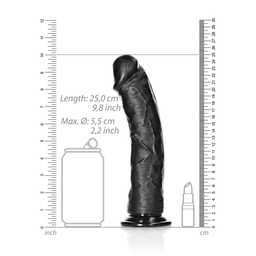 Realrock by shots Gebogen Realistische Dildo met Zuignap - 9 / 23 cm (7423522627617)