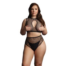 Le désir by shots Duo Net Key-Hole Bh Set - Plus Size (7423522435403)