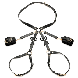 Xr brands Bondage Harnas met Strikjes - M/L - Zwart (848518049414)