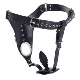 Xr brands Kruisigingsharnas voor Mannen + Siliconen Butt Plug (848518043610)