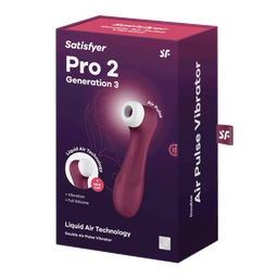 Satisfyer Pro 2 Generatie 3 - Double Air Pulse Vibrator - Liquid Air - Wijnrood (4061504051871)