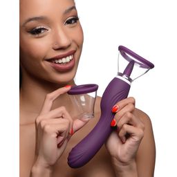 Xr brands Lickgasm - 8x Licking en Sucking Vibrator - Paars (848518044938)