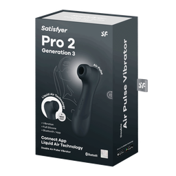 Satisfyer Pro 2 Generatie 3 - Double Air Pulse Vibrator - Liquid Air en Connect App - Zwart (4061504051857)