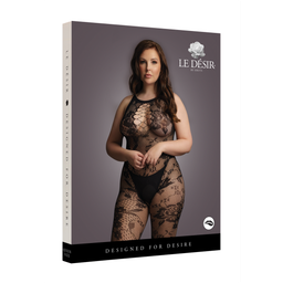 Le désir by shots Criss Cross Neck Bodystocking - Plus Size (7423522434475)