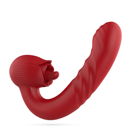 Crushious Osiria - Duwende en Likkende Rozen Vibrator - Rood (7403254160903)