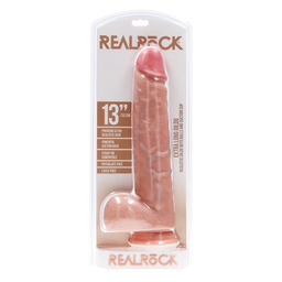 Realrock by shots Extra Large Straight met Ballen 13 / 33 cm - Vlees (8714273505019)