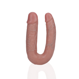 Realrock by shots U Vormige Dubbele Dildo 5 / 12,7 cm - Vlees (8714273505521)