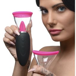 Xr brands Lickgasm Mini - 10x Licking and Sucking Stimulator - Roze (848518045140)