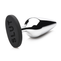Xr brands Butt Slut - Metalen en Siliconen Anale Plug - Zilver (848518055279)